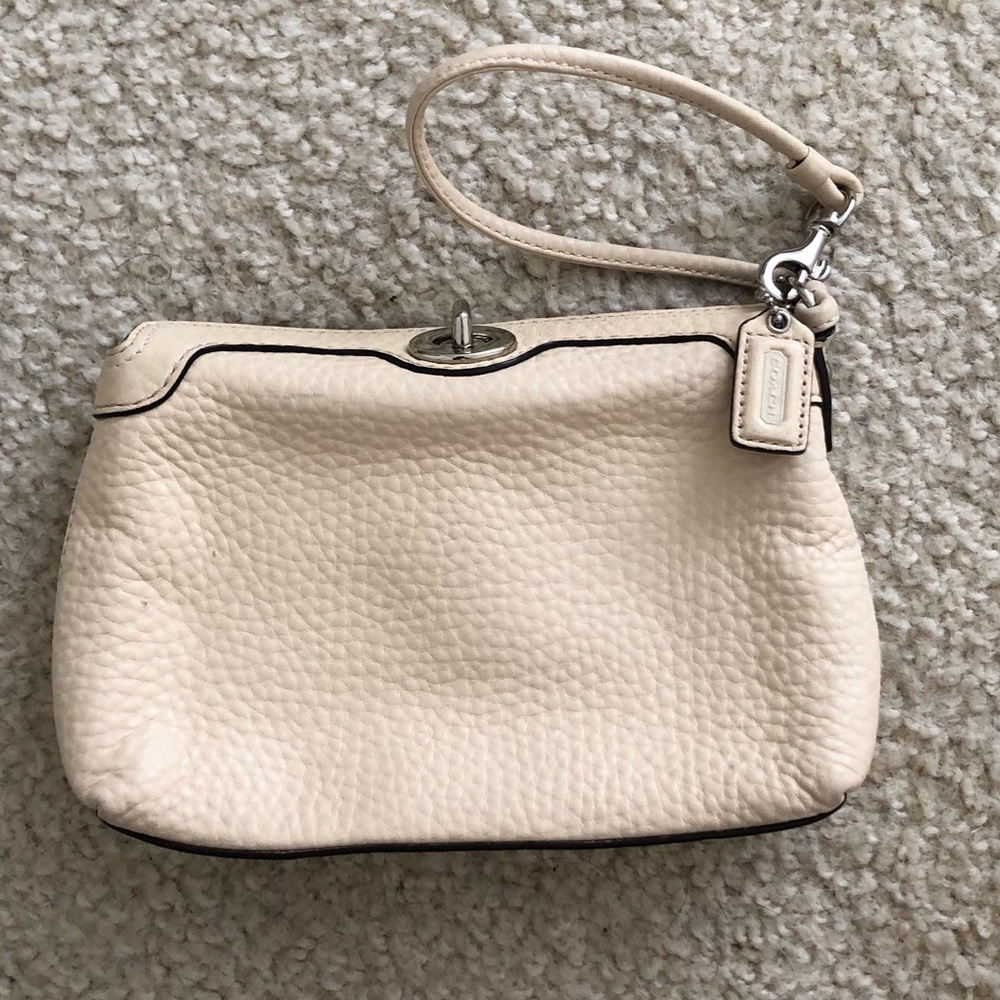 Leather Coach Wristlet